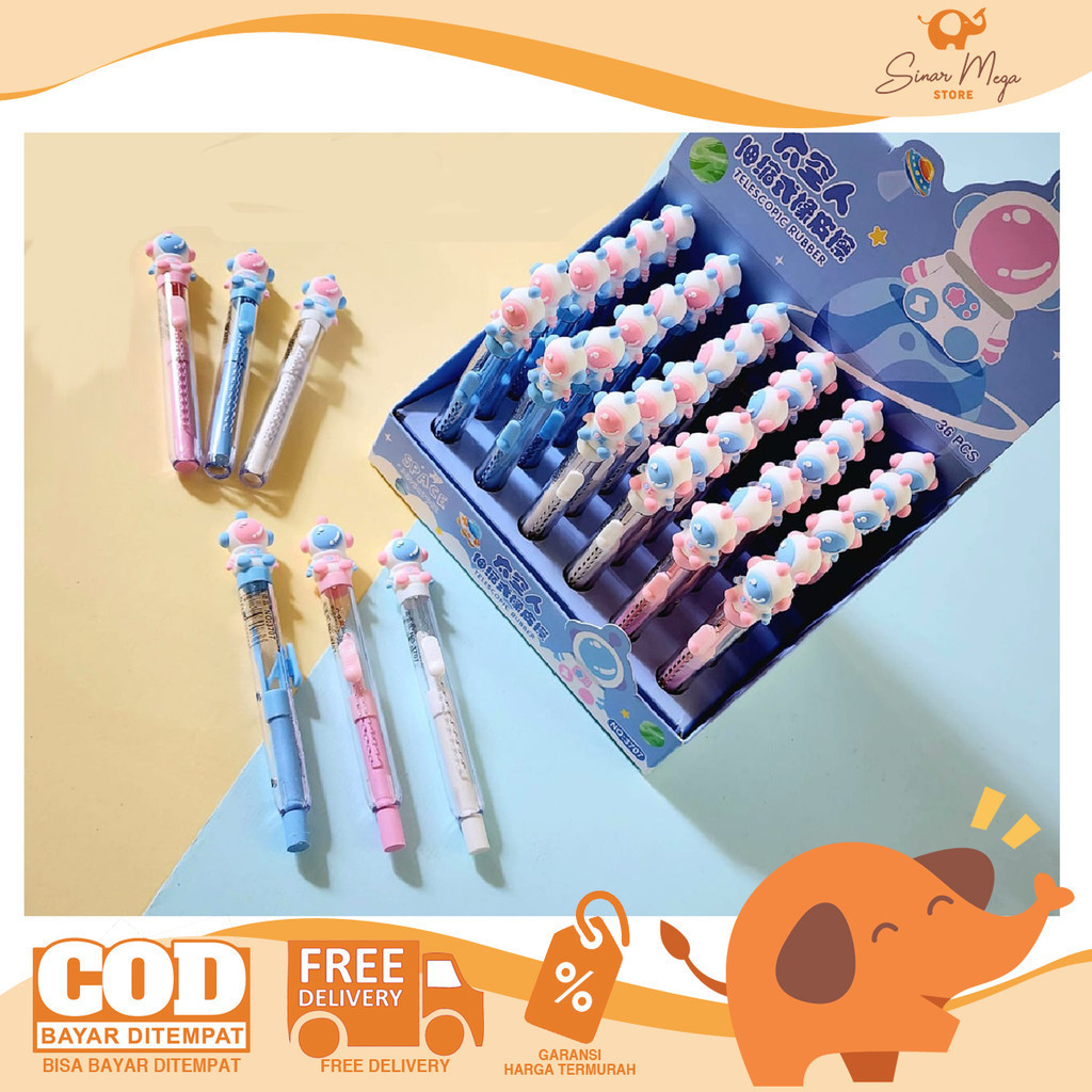 

Fancy Penghapus Mekanik Astronot 3707 Sliding Eraser Astronot Mini Minimalis Murah