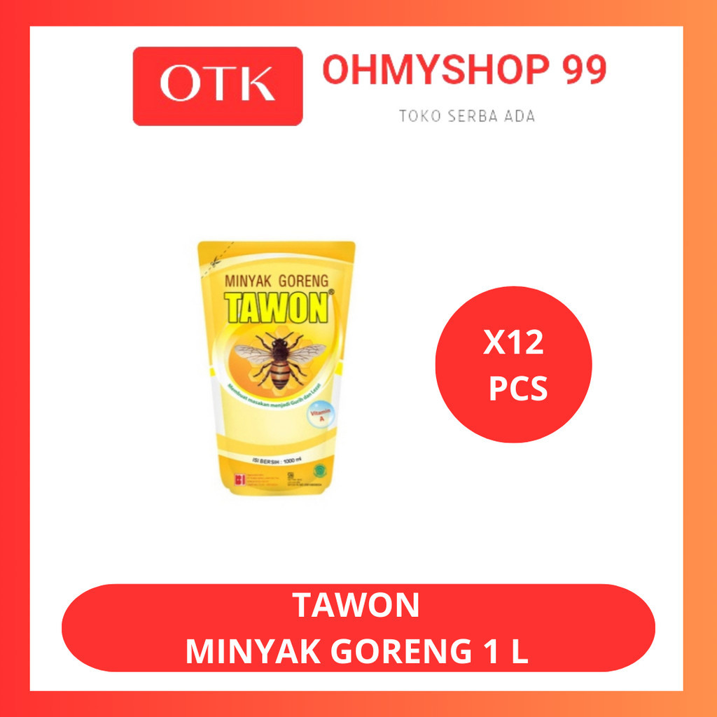 Tawon Minyak Goreng 1 Liter - 1 Dus