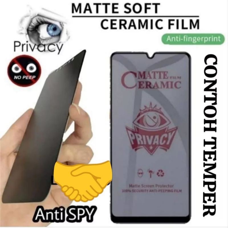 Ajay ACC Anti Gores Ceramic Spy Xiaomi Redmi  9C Privacy Anti IntipTg