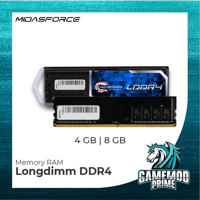 MEMORY RAM MIDASFORCE LONGDIM DDR4 2666MHZ PC12800 LDDR4 4 8 GB 4GB 8G