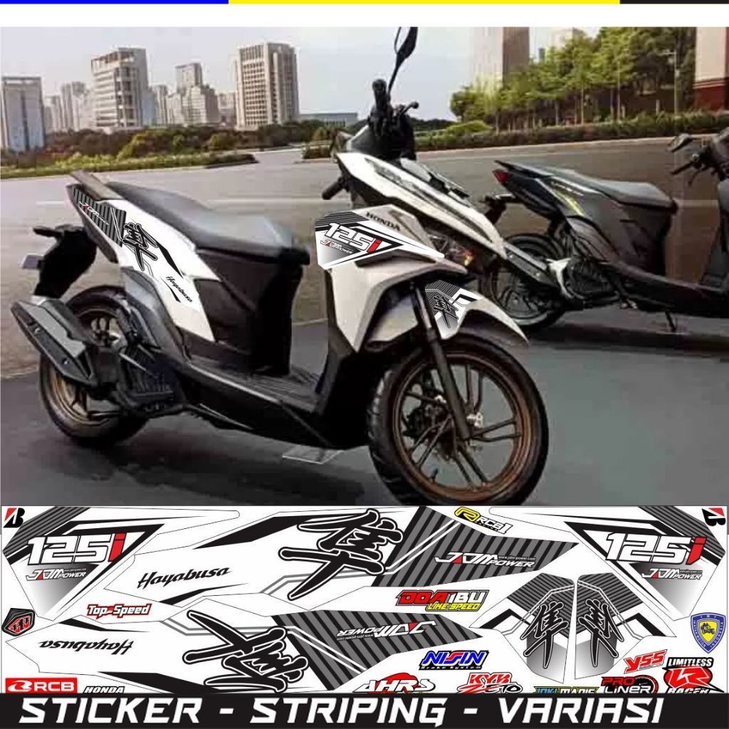 NEW VARIO 125 / STIKER variasi stiker motor new vario 125 iss/cbs setiker striping
