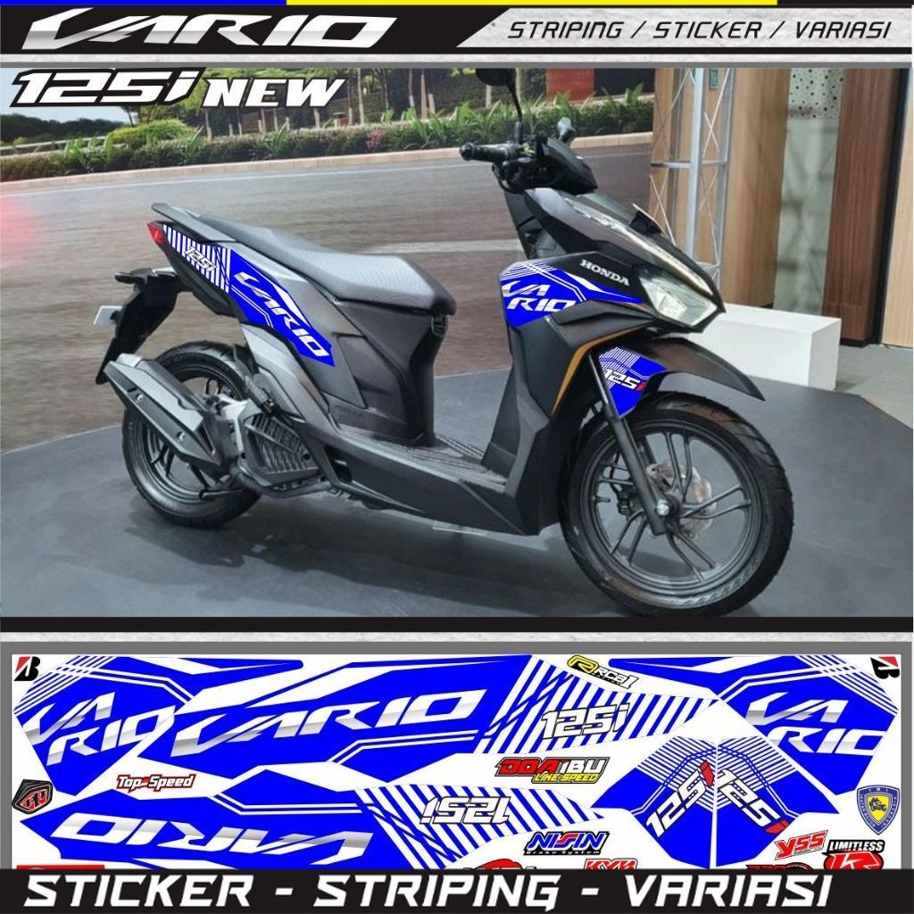 NEW VARIO 125 / striping stiker motor vario gn2 125 new 2023 2024 variasi / stiker new vario 125 iss