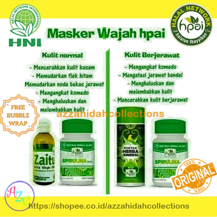 Masker Wajah Spirulina - HNI HPAI KH-azc0