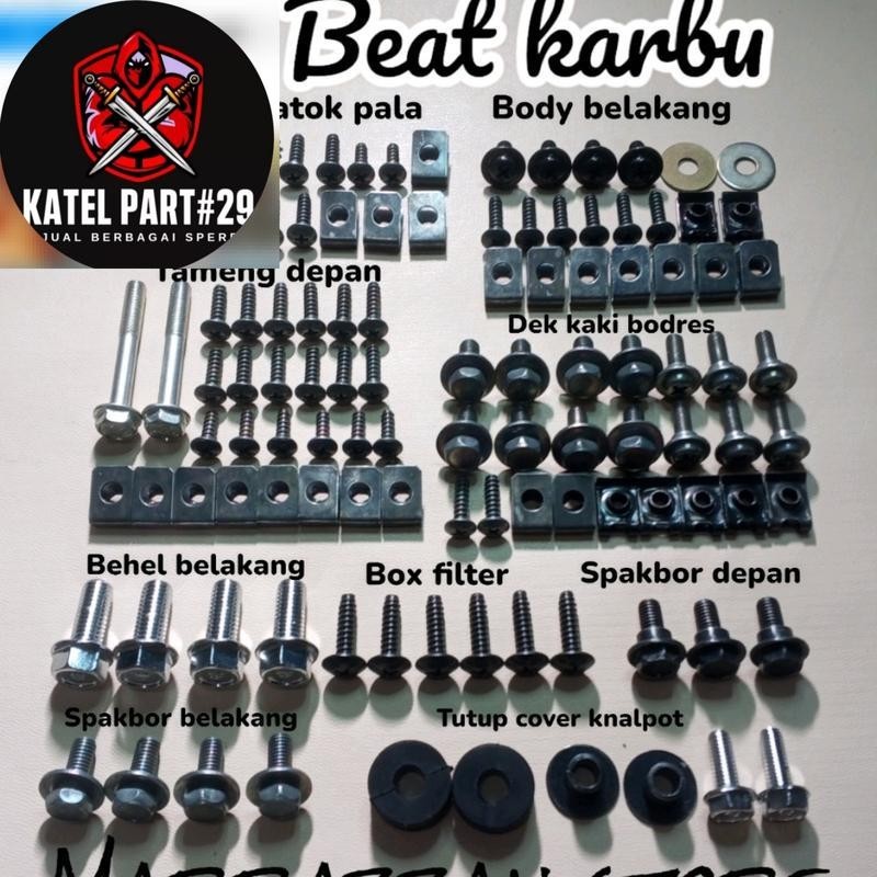 Baut body honda beat karbu beat old fullset body