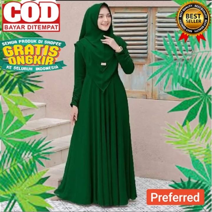SALSABILA_CLOTING- COD M L XL XXL Baju Gamis Ukiran Jumbo Terbaru 2024 Big size LD125 Maira syari mo