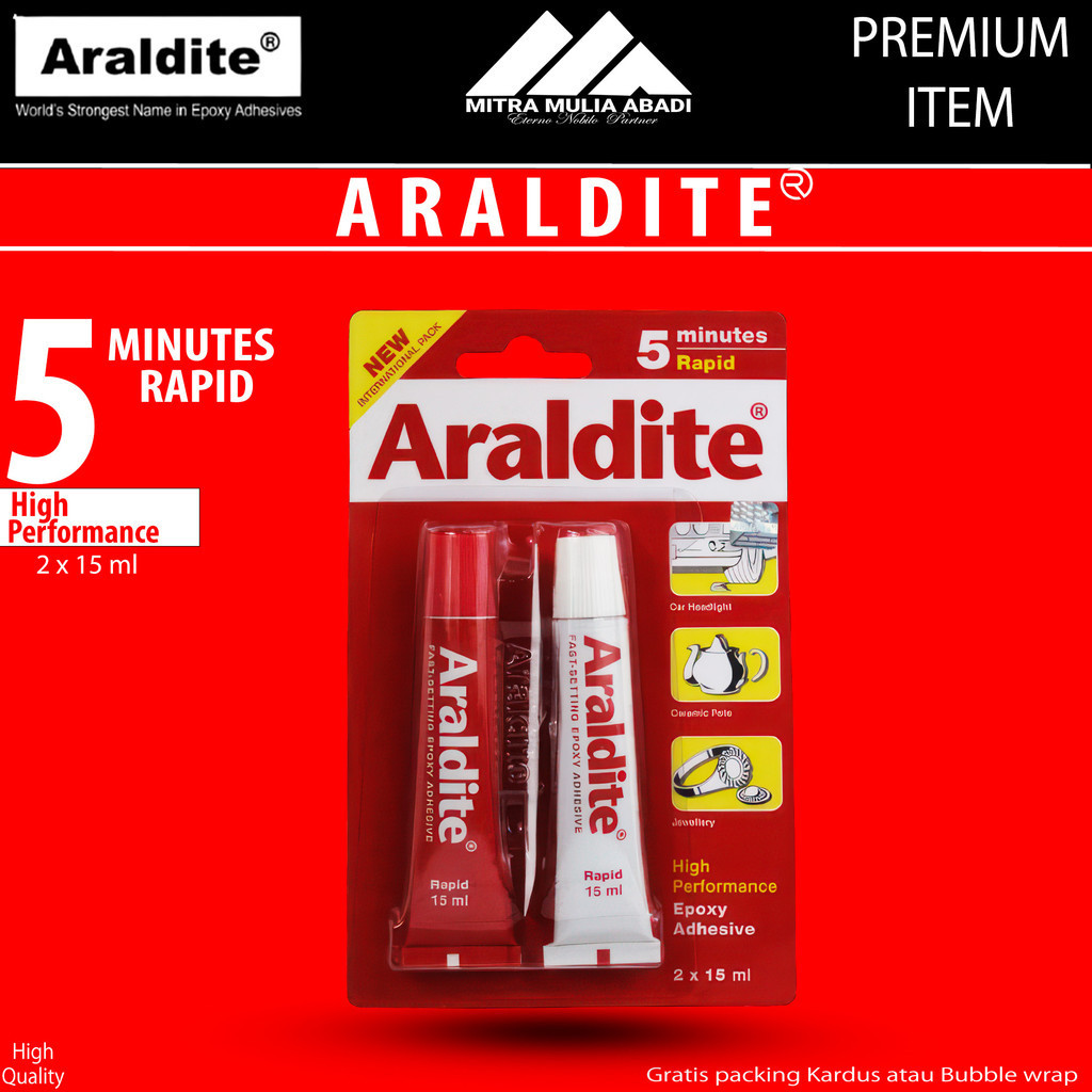 Lem Araldite Epoxy Edhesive 5 Minutes Rapid