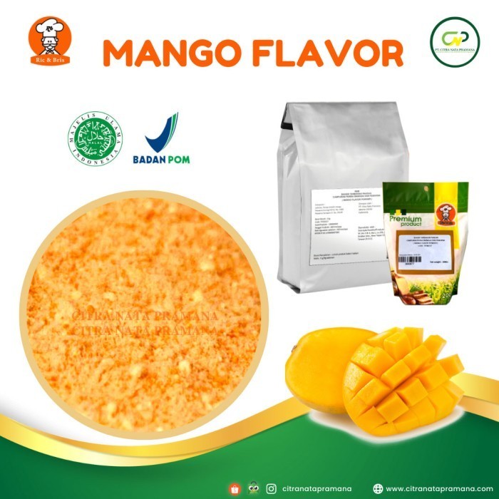 

Mango Flavour Powder / Perisa Bubuk Mangga / Perasa Mangga Flavor - 200 gram