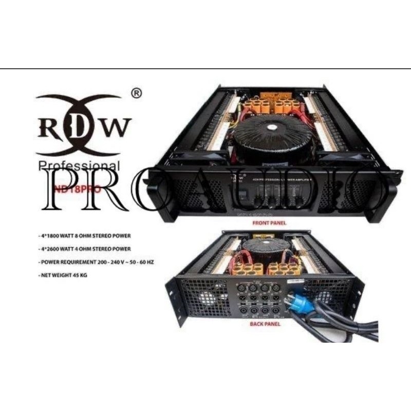 promo spesial ramadhan Power amplifier RDW ND18PRO / ND18PRO / ND 18 Pro 14CH 1800 watt original