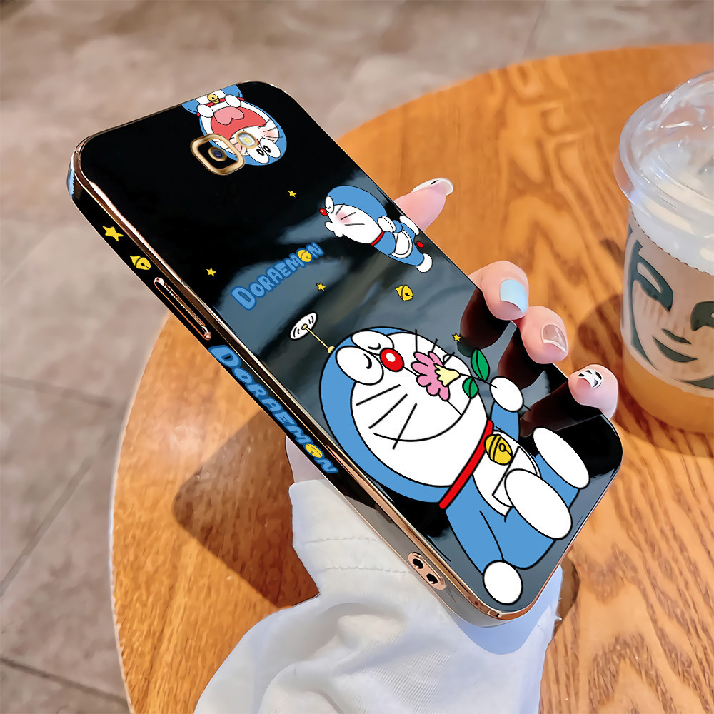 Casing Samsung Galaxy J7 Prime J6 Plus 2018 J7 Pro 2017 Softcase Cartoon Doraemon Phone Casing Luxur