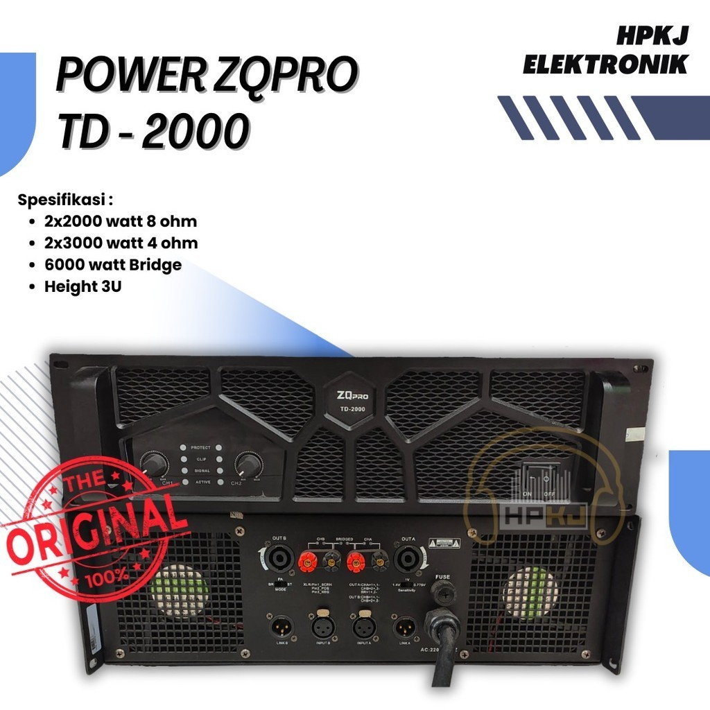 POWER AMPLIFIER ZQPRO TD-2000 POWER ZQPRO TD 2000