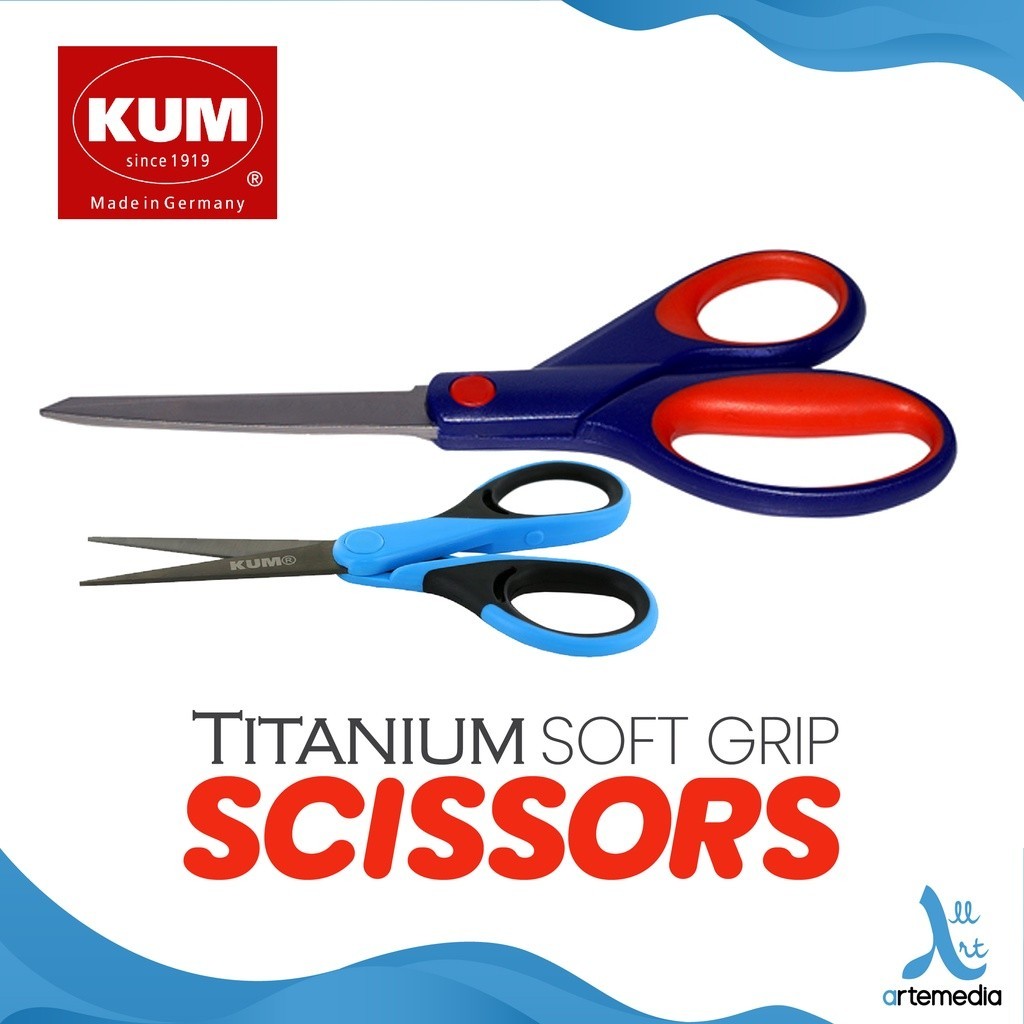 

KUM Scissors Titanium Soft Grip Alat Tulis Gunting