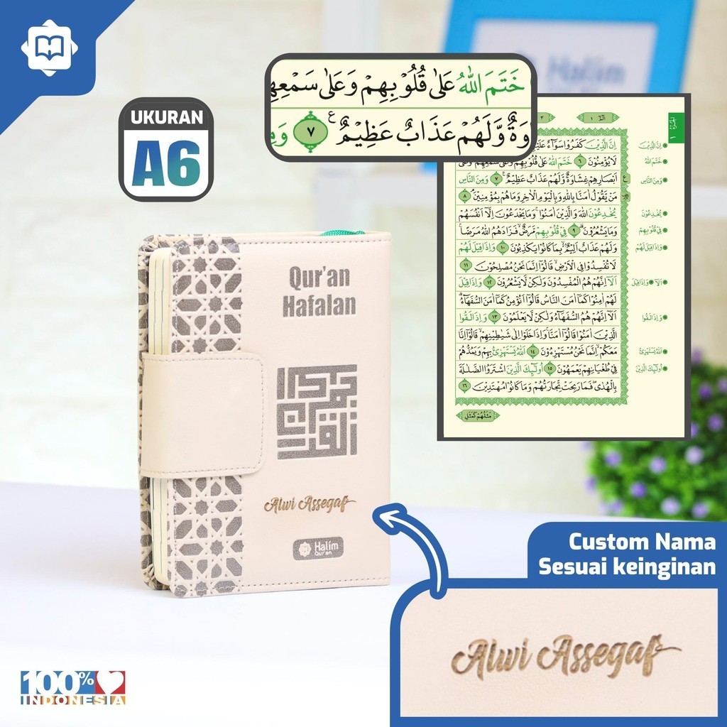 

Halim Quran - QURAN HAFALAN A6 AGENDA UNIK DAN ELEGAN MENGHAFAL JADI MUDAH + CUSTOM NAMA TANPA PO