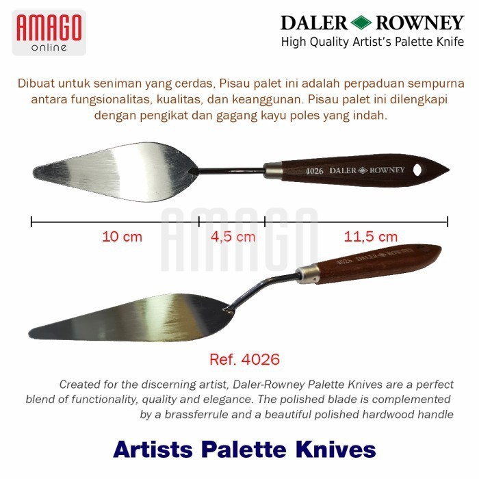 

Pisau Palet DALER-ROWNEY - Artists Palette Knife - No 26 - 803004026