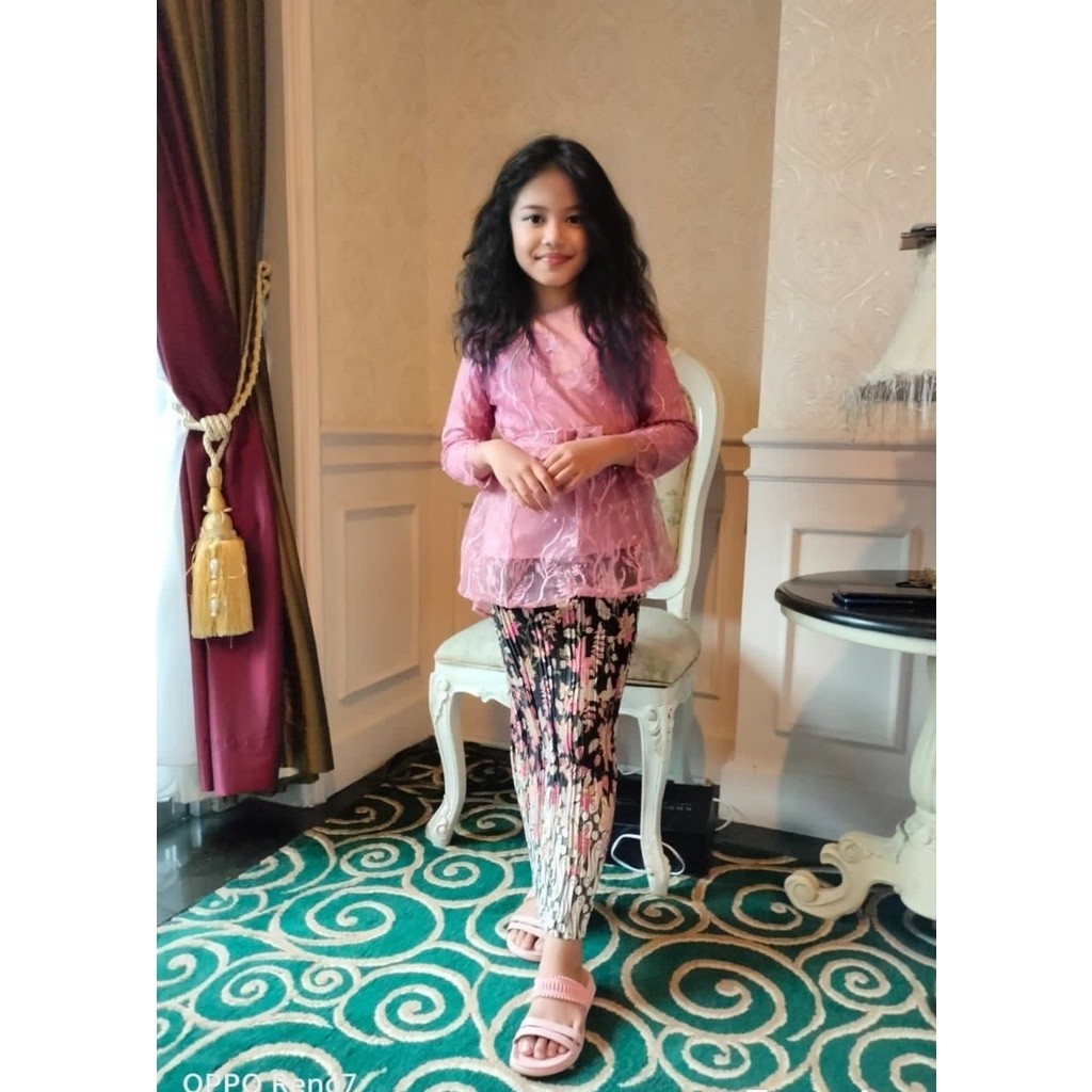 Kebaya pinguin Anak tulle 5-112 tahun / kebaya pesta anak / Kebaya modern anak/ batik anak / Kebaya 