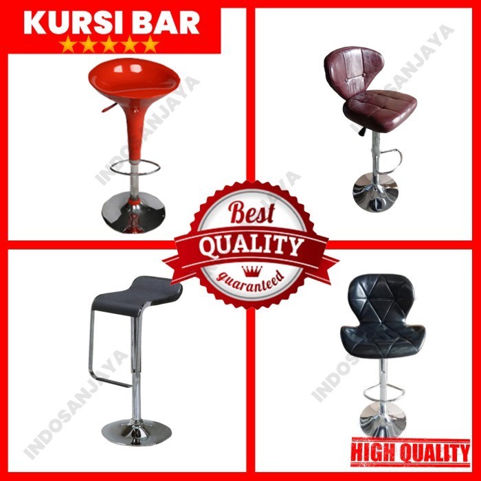 Bar Stool Kursi Hidrolik - Kursi Bar Cafe Murah - Bangku Kafe Barstool - EAMES PUTIH, GOSEND