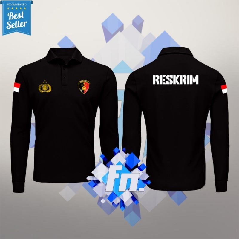 Kaos Kerah Poloshirt KAOS    PANJANG POLISI RESKRIM BARESKRIM RESERSE POLRI _VIMELNESHA
