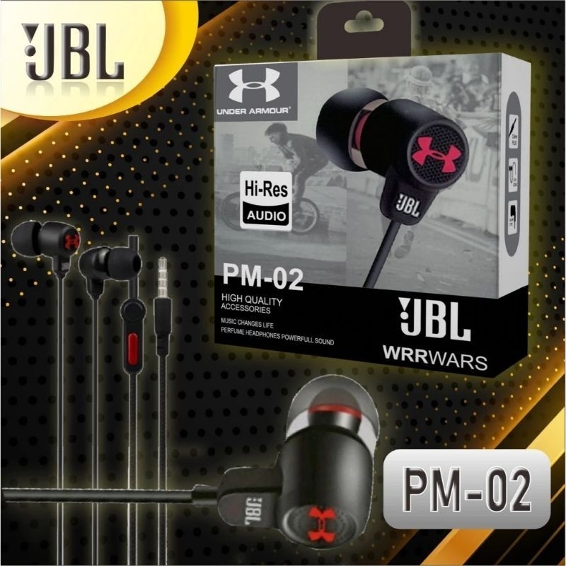 Handsfree JBL PM-02 Hi-Res Audio Earphone J WARWARS Headset Stereo Original