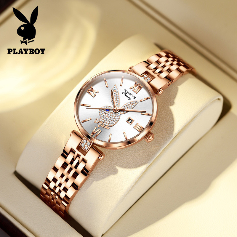 Playboy Jam Tangan Bermerek Playboy Jam 520 Hari Valentine Hadiah untuk Pacar Wanita Jam Tangan Wani