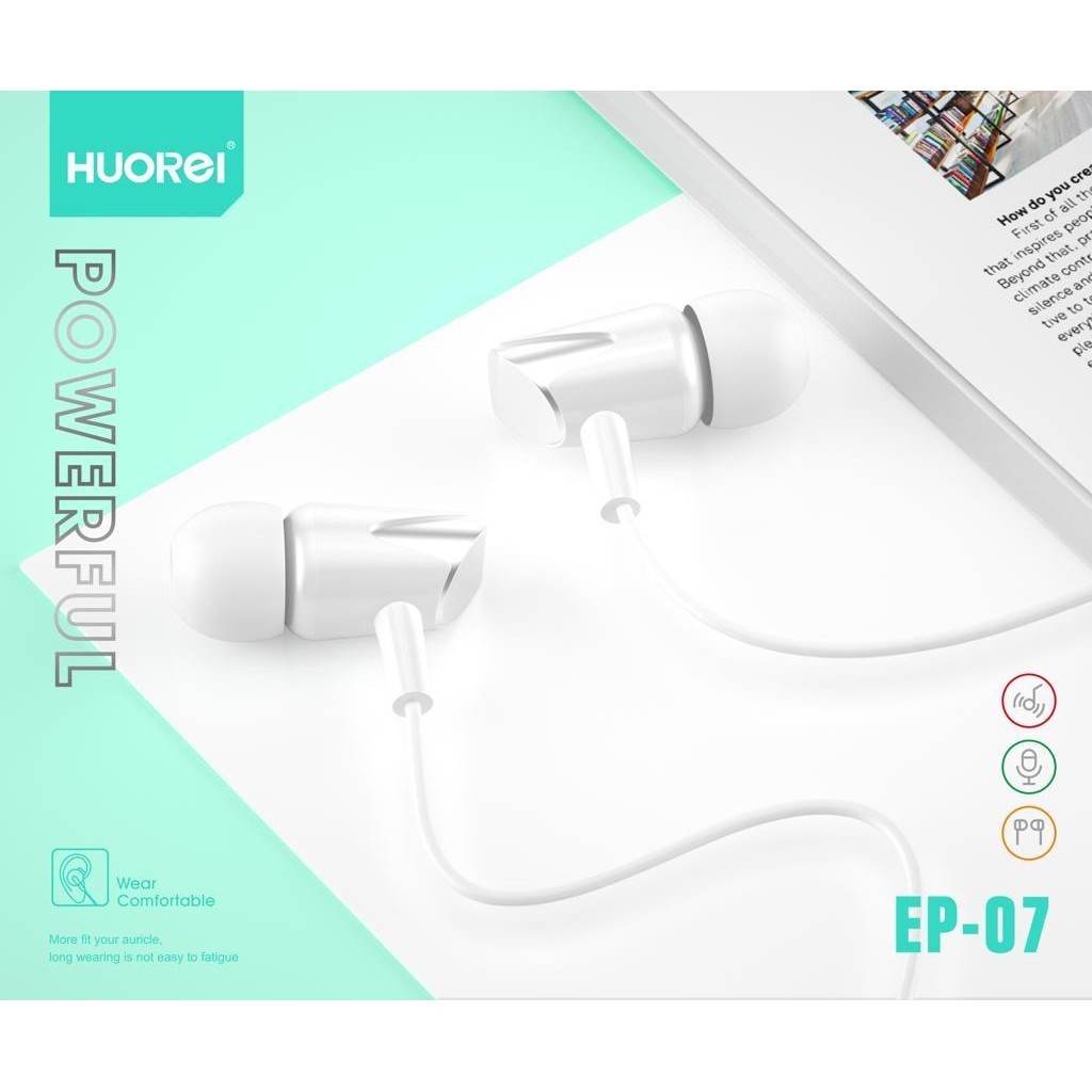 HUOREI EP-07 POWERFULL BASS EARPHONE WITH MICROPHONE