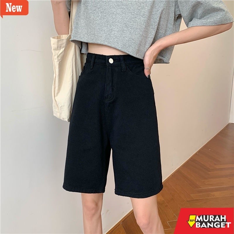 Celana pendek denim wanita- COD Hitam Shorts Jeans Pants | Celana Pendek Wanita Casual Korea Jumbo