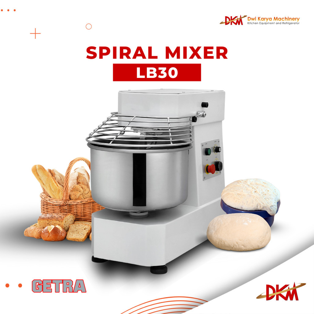 Spiral Mixer Heavy Duty Getra LB30 /Getra LB 30/ Mixer Spiral 30 Liter