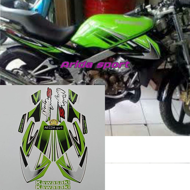 Striping stiker motor kawasaki ninja ss 2010 hijau