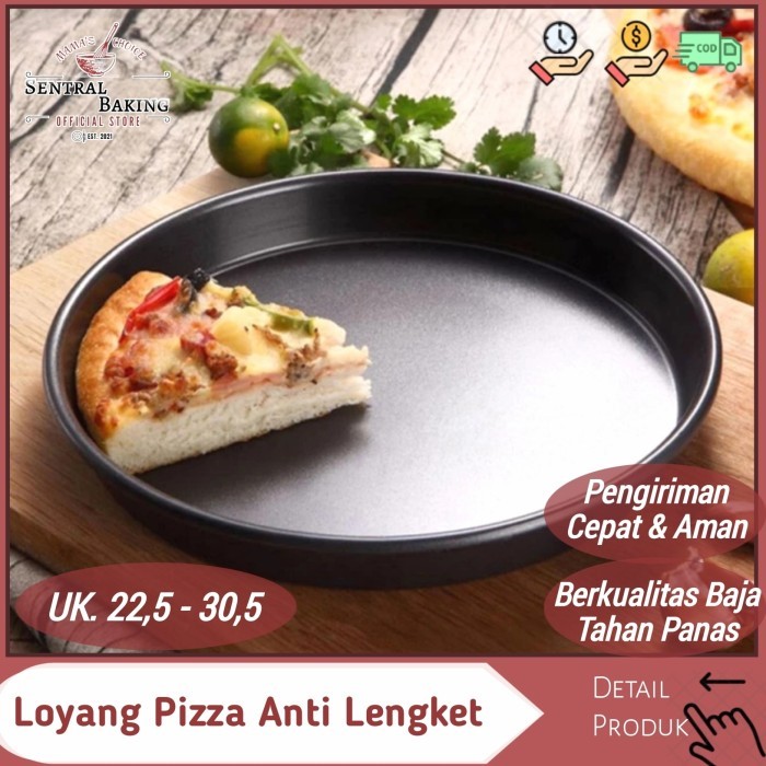 ATMA Loyang Pizza Anti Lengket / Loyang Pizza Teflon / Loyang Kue 22,5-30,5 - 22,5 cm