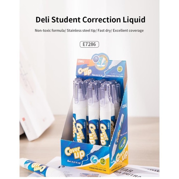 

BOBOMART X Correction pen / Tipe x HEAVY DUTY DELI E7286