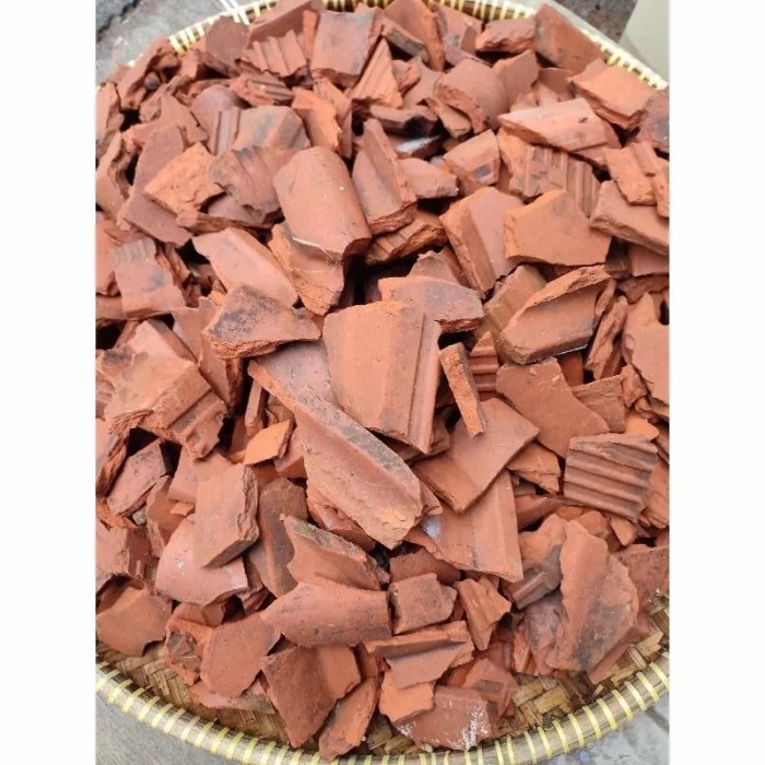 PECAHAN GENTENG UNTUK DASAR POT MEDIA TANAM DAN AQUASCAPE 500GRAM - Pasir genteng