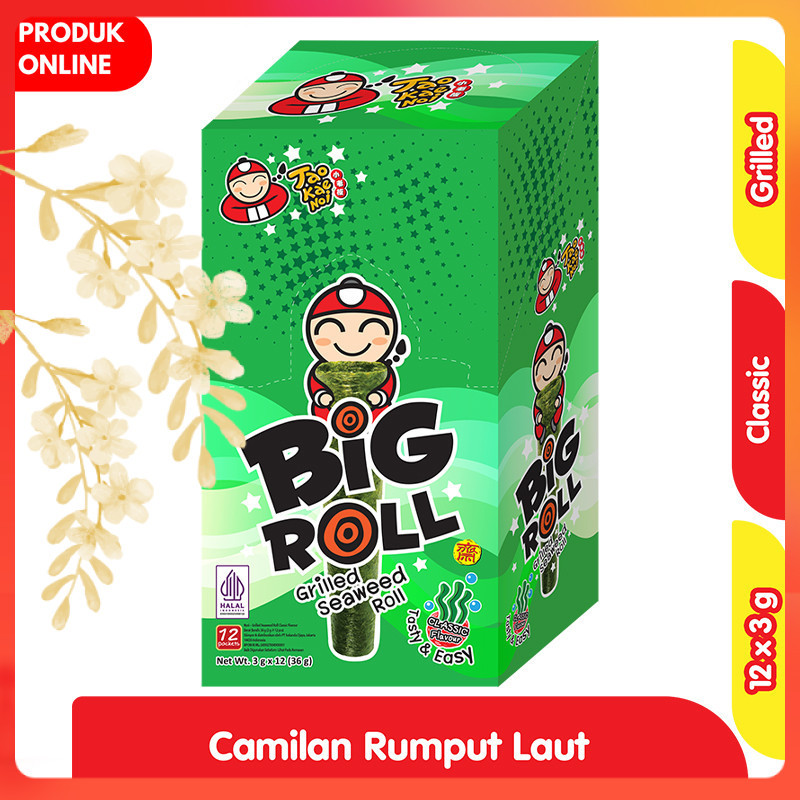 

Tao Kae Noi Big Roll Grilled Seaweed Classic Box 12 x 3 g