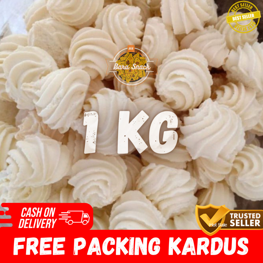 

[ 1KG ] Kue Sagu Susu Mini / Kue Kering Semprit Bulat Punya Rasa / Camilan Snack Kiloan Murah -K