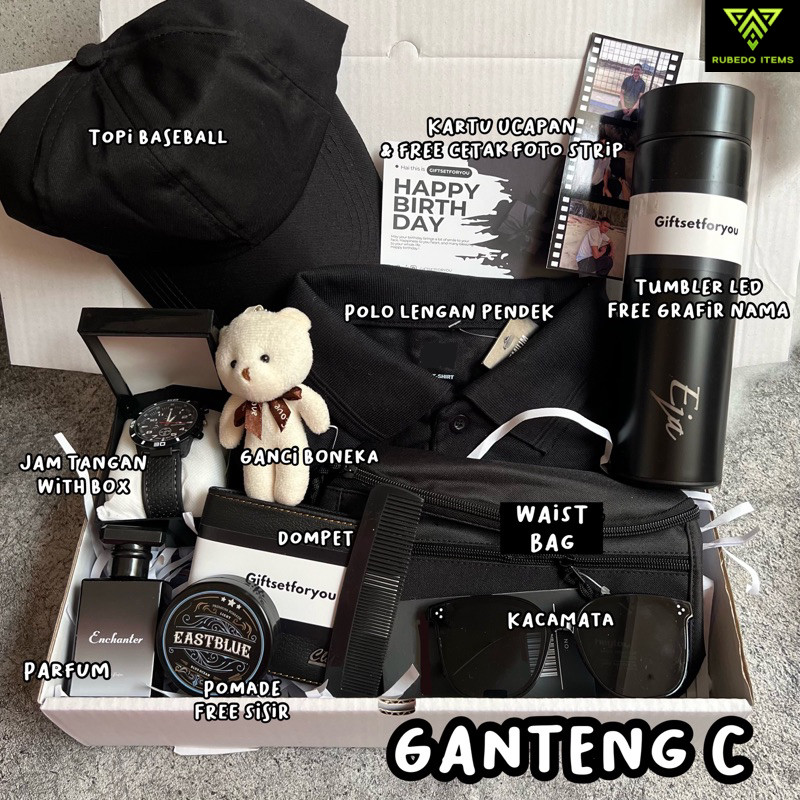 HAMPERS GIFT SET COWOK / KADO ULTAH COWOK / KADO BUAT KESAYANGAN / KADO MANLY / KADO SAJADAH / KADO 