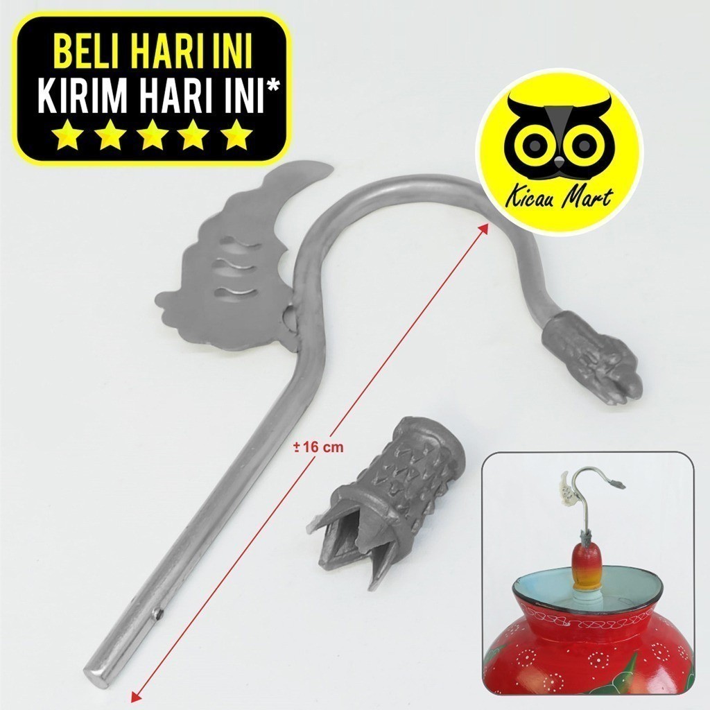 KICAU MART GANTUNGAN SANGKAR BURUNG PERKUTUT BESI MOTIF KIPAS CANTOLAN KANDANG BURUNG DERKUKU GANTUN