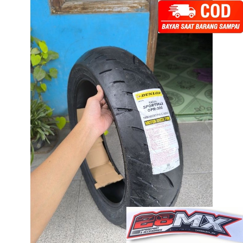 MF99 BARU DUNLOP RADIAL SPORTMAX GPR-300  160/60-17 TUBELESS BARANG IMPORT MADE IN JAPAN & THAILAND 