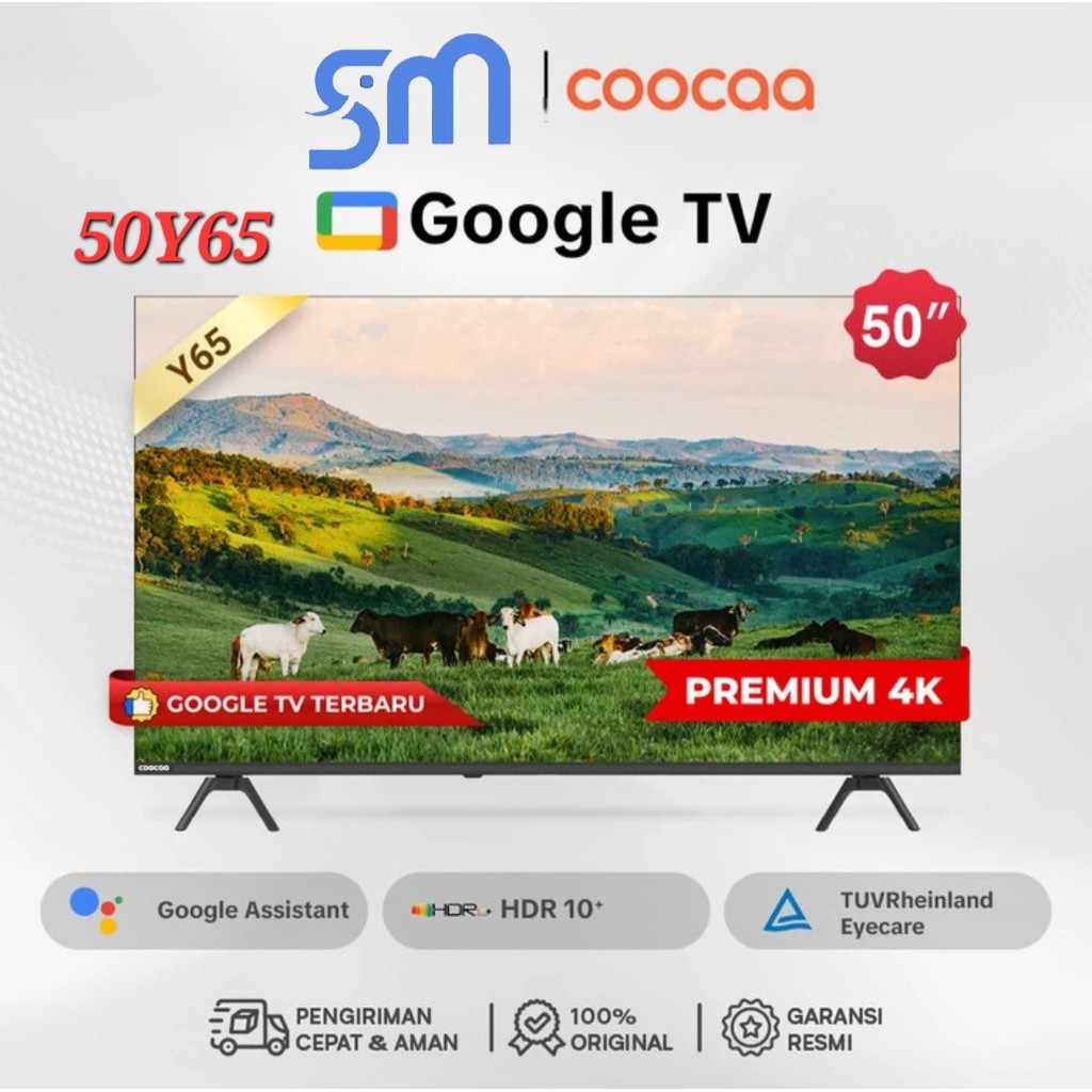 LED TV Coocaa 50Y65 50 inch Smart google tv 4K UHD