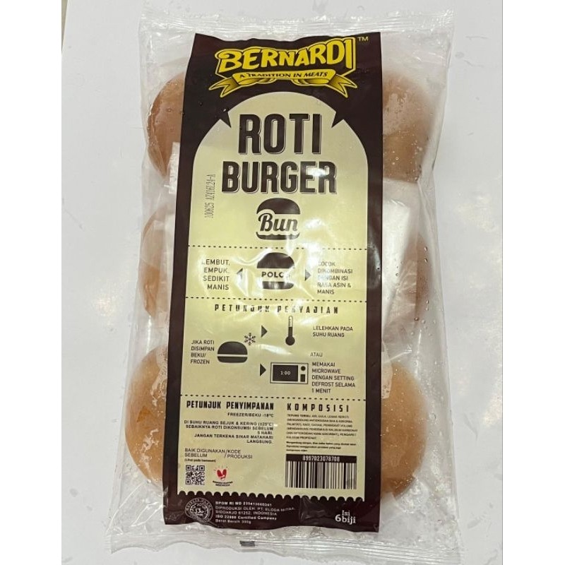 

Bernardi roti burger polos 6 pcs