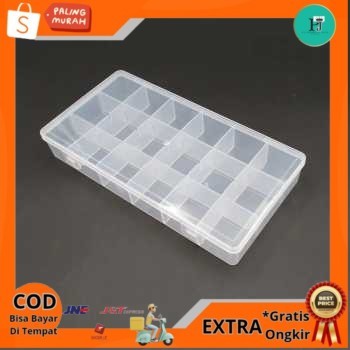 

Kotak Penyimpanan Perhiasan Organizer Plastic Jewelry Box 15 Grid - AL85