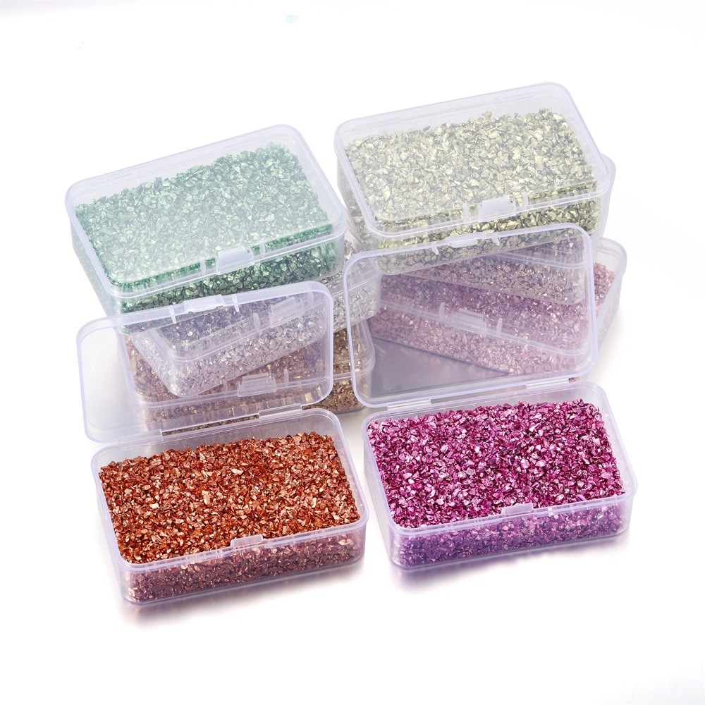 

80g/Box Colorful Crushed Glass Stones Irregular Crystal Art Decoration Resin Filling For DIY Epoxy Resin Mold Jewelry Making