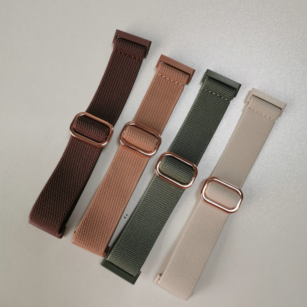 Elastic Band For Fitbit Sense Bands/Fitbit Versa 4 3 2 Bands/Fitbit Sense 2 Bands, Stretchy Nylon Lo