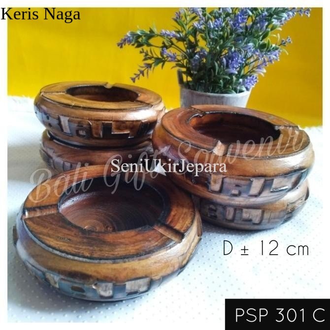 asbak kayu asbak ukir bali asbak bali asbak unik souvenir elegan LSF7