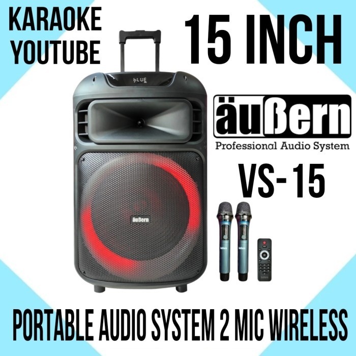 Grosir Speaker Portable AUBERN 15 INCH VS 15, Speaker Karaoke Smart Tv Youtube