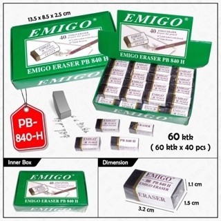 

BRP EMIGO Penghapus Hitam PB 840 H(1Pcs)