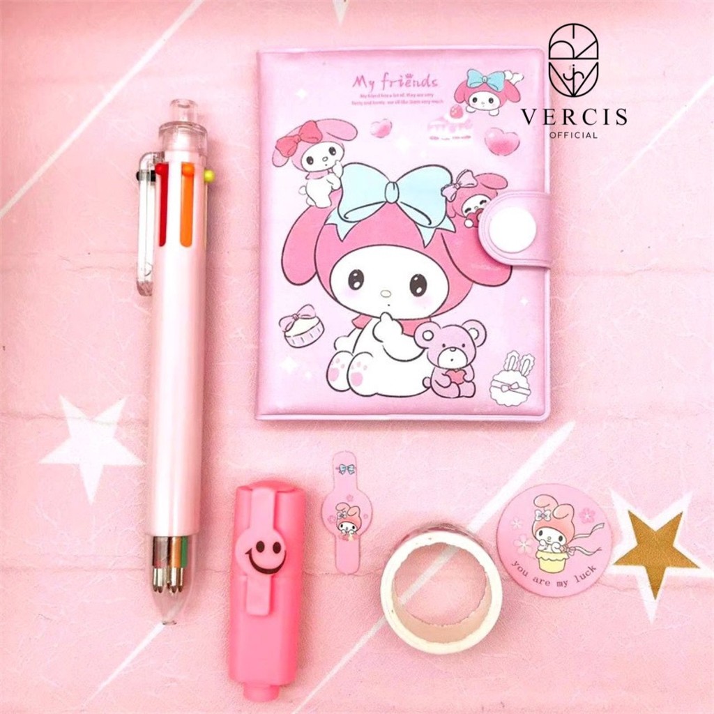 

RB Buku Diary 4in1 Buku Memo Anak Sekolah Notebook Alat Tulis Anak Hadiah Ulang Tahun Anak kado Anak