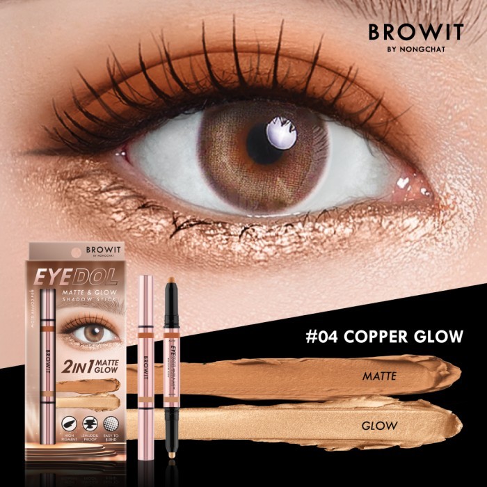 Browit Eyedol Matte & Glow Shadow Stick Eyeshadow Stick - #04 Copper Glow