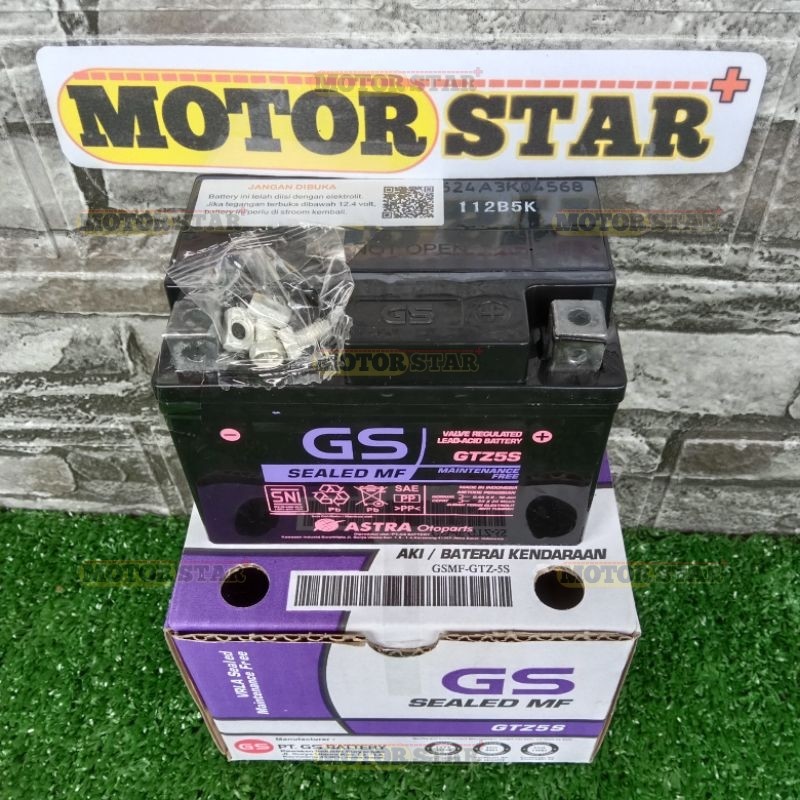 Accu Gs Aki Kering Gs GTZ5S Aki Gs Astra Karisma Beat Vario