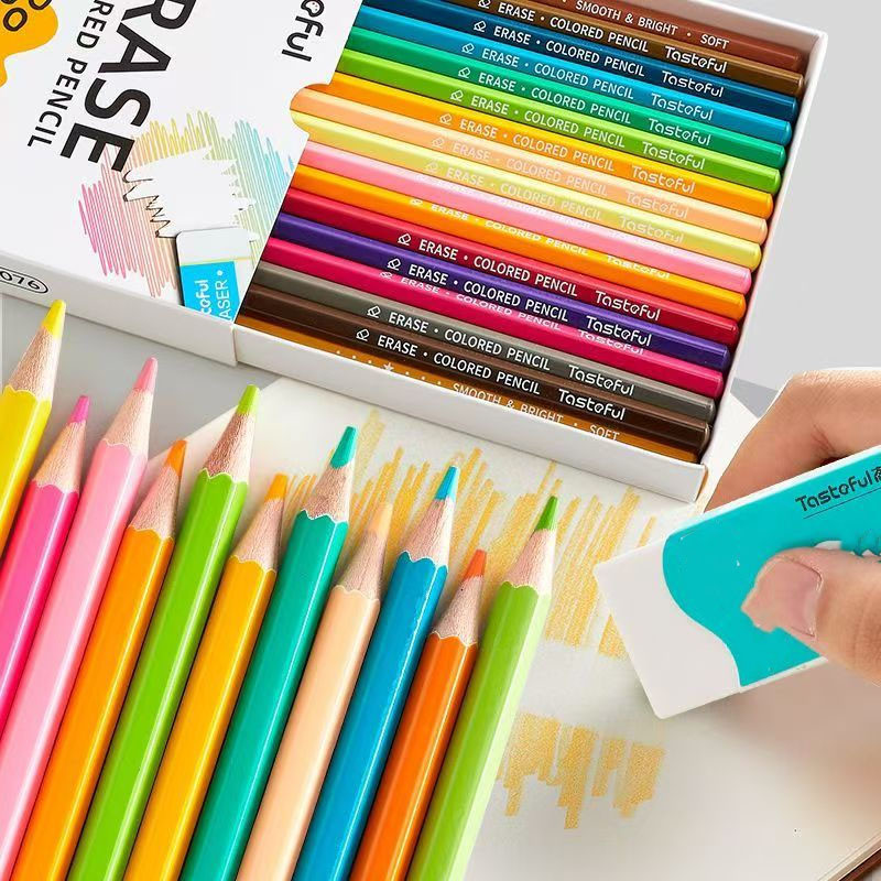 

Pensil warna heksagonal yang dapat dihapus pena lukis grafiti 36 warna pensil warna jumbo Pencil Color