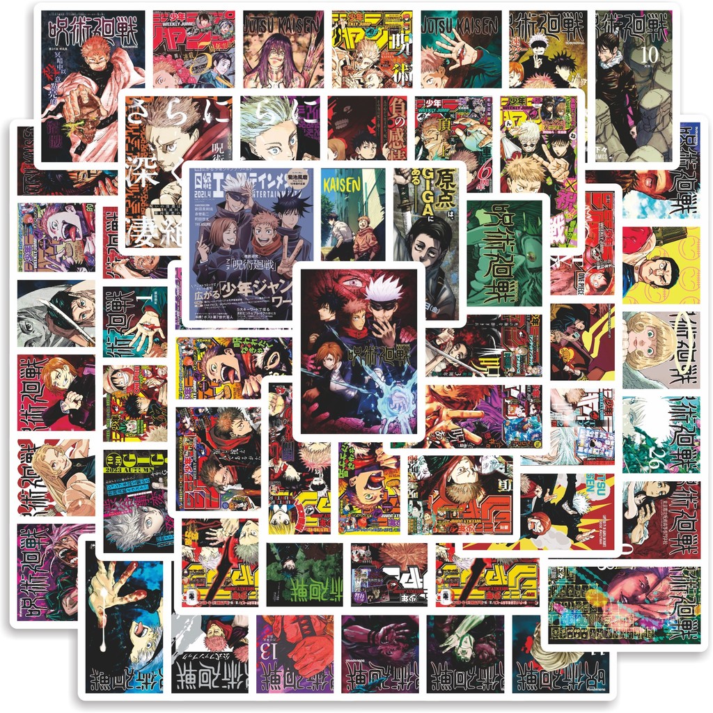 

COD 50 Pcs Stiker Anime Jujutsu Kaisen V5 Lucu Anti Air Untuk Dekorasi Notebook Sepeda Skateboard Handphone