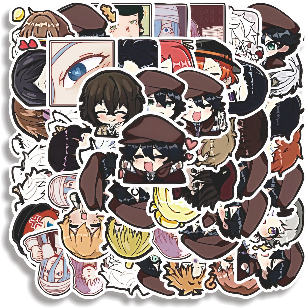 

COD 50 Pcs Stiker Bungo Stray Dogs Anime V4 Lucu Anti Air Untuk Dekorasi Notebook Sepeda Skateboard Handphone