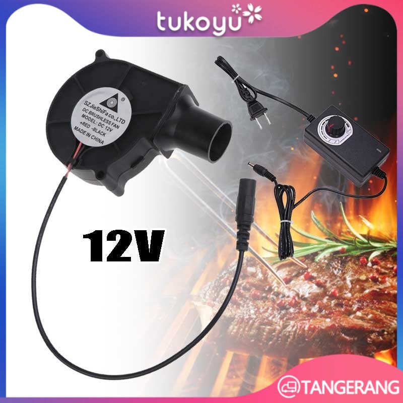 1 Set Blower BBQ Kipas Blower Ac Turbocharger Portabel Kecil Kipas Angin BBQ Cooler Fan Machine Blow