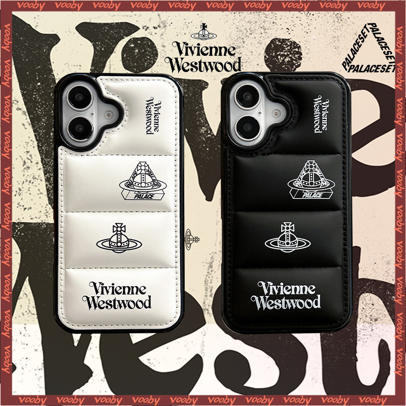 Vivienne Westwood Palace hard shell Jaket bawah Kasus Telepon cocok untuk IPhone16 16Pro 16ProMax 16